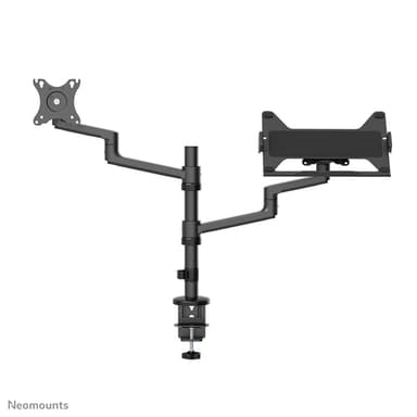 Neomounts DS20-425BL2 Monitor arm with laptop holder 17-27" - space saving view 3