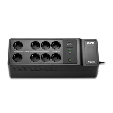 APC Back-UPS, 500VA/300W Floor/Wall Mount, 230V, 8x CEE 7/3 Schuko outlets, USB Type A Port, User Replaceable Battery view 1