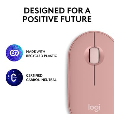 Logitech Pebble 2 M350s mouse Travel Ambidextrous RF Wireless + Bluetooth Optical 4000 DPI view 19