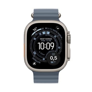 Apple Watch Ultra 3 GPS + Cellular 49mm Natural Titanium Case with Anchor Blue Ocean Band view 2
