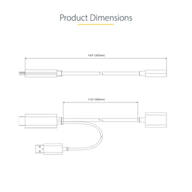 StarTech.com 1ft (30cm) HDMI to DisplayPort Adapter Cable, Active 4K 60Hz HDMI 2.0 to DP 1.2 Converter, HDR, USB Bus Powered, HDMI Source to DisplayPort Monitor for Laptops/PC view 7