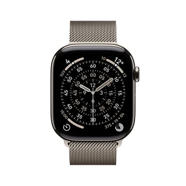 Apple Watch Series 11 GPS + Cellular 46mm Natural Titanium Case with Natural Milanese Loop - S/M view 2