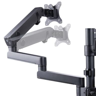 StarTech.com Desk Mount Triple Monitor Arm For Up To Three 27in Screens, VESA 75x75/100x100, Tool-Less Arm Adjustments, C-Clamp/Grommet Mount, Mechanical Spring Arm view 7