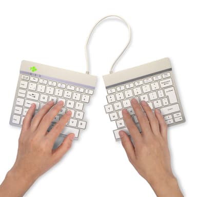 R-Go Tools Ergonomic keyboard R-Go Split Break with break software, ergonomic split keyboard, QWERTY (UK), Bluetooth, white view 5