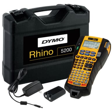 DYMO RHINO 5200 Industrial Label Maker | Labelling Machine Kit Case | Time-Saving Hot KeysPrints FastDurable Label Maker For Job Sites and Heavy-Duty Labelling Jobs | UK Plug view 1