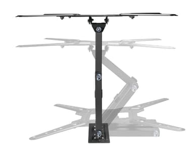Manhattan Wall Mount for TV & Monitors (Full Motion), For screens 32" to 55", VESA compatibility: all between 100x100mm to 400x400mm - check the dimensions of the four mounting holes on back of screen to ensure it fits, Max 30kg, Black, Bracket view 6