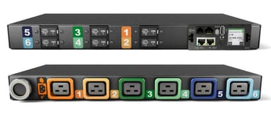 Vertiv Geist MG05M1R1-06L193-3PS56B2H10-S power distribution unit (PDU) 6 AC outlet(s) 0U Black view 1