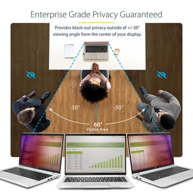 StarTech.com 14-inch 16:9 Laptop Privacy Screen, Reversible Gold Filter w/Enhanced Privacy, Computer Security Filter, Removable Screen Protector/Shield, +/- 30 Deg. view 8