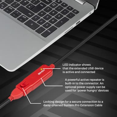 Lindy 12m USB 2.0 Active Extension Pro view 6