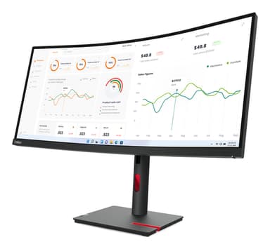 Lenovo ThinkVision T34w-30 computer monitor 86.4 cm (34") 3440 x 1440 pixels Wide Quad HD LED Black view 4