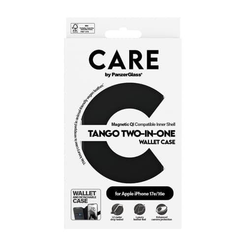PanzerGlass CARE™ by ® Tango 2-in-1 Wallet Case w. Qi iPhone 17e | 16e