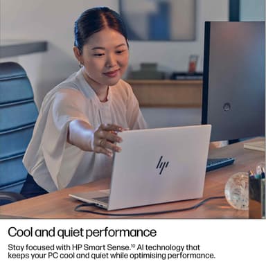 HP EliteBook 8 G1i AI Wolf Pro Security Edition Intel Core Ultra 7 255U Laptop 35.6 cm (14") WUXGA 24 GB DDR5-SDRAM 512 GB SSD Wi-Fi 6E (802.11ax) Windows 11 Pro AI PC Silver view 8