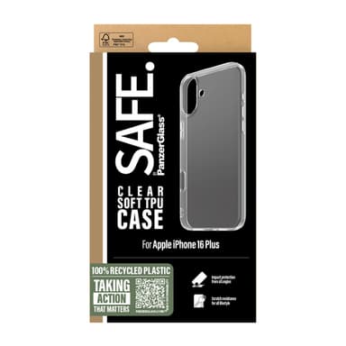 PanzerGlass SAFE. by ® TPU Case Transparent iPhone 16 Plus view 3