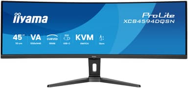 iiyama G-MASTER 45"LCD Curved Bus. UWQHD computer monitor 113 cm (44.5") 5120 x 1440 pixels Dual QHD LED Black view 2