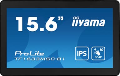 iiyama ProLite TF1633MSC-B1 computer monitor 39.6 cm (15.6") 1920 x 1080 pixels Full HD Touchscreen Black view 2