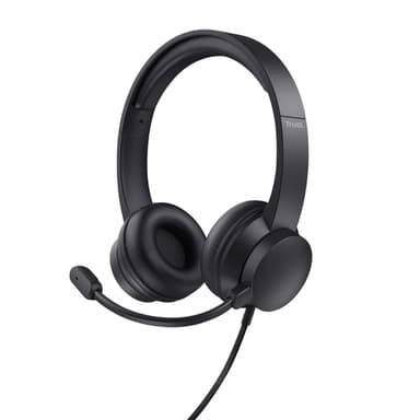 Trust HS-200 Headset Wired Head-band Office/Call center USB Type-A Black view 1