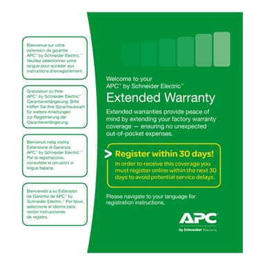 APC Extended warranty service pack, parts, software support, for NetBotz 2 Series, 3yr view 2
