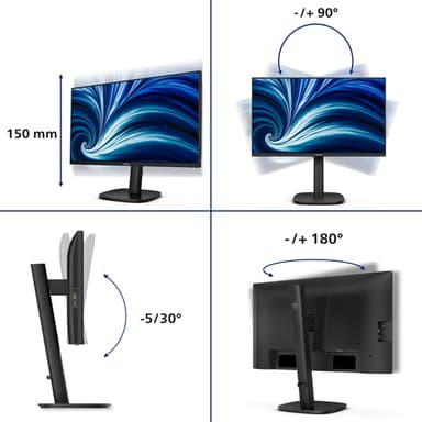 Philips 3000 series 24B2N3200J/00 computer monitor 60.5 cm (23.8") 1920 x 1080 pixels Full HD LCD Black view 5