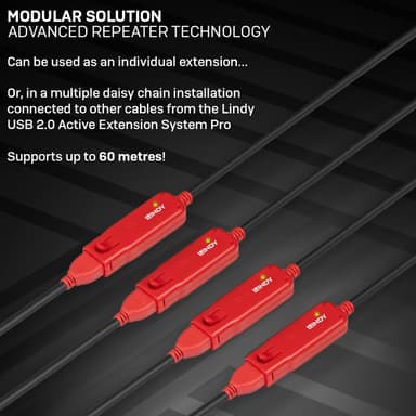 Lindy 12m USB 2.0 Active Extension Pro view 7