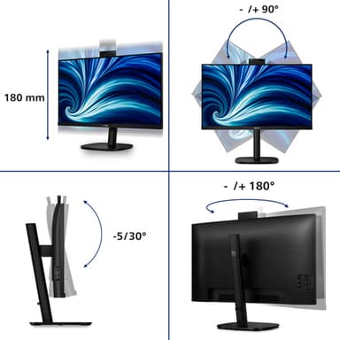 Philips 3000 series 32B2U3601H/00 computer monitor 80 cm (31.5") 2560 x 1440 pixels Quad HD LCD Black view 4