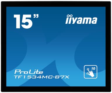 iiyama TF1534MC-B7X computer monitor 38.1 cm (15") 1024 x 768 pixels XGA LED Touchscreen Multi-user Black view 3
