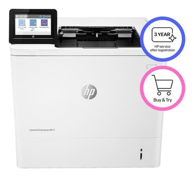HP LaserJet Enterprise M611dn view 2