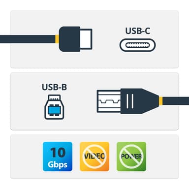 StarTech.com 3.3ft (1m) USB-B to USB-C Cable, USB 10Gbps, Data Cord, USB 3.2 Gen 2, USB-C Data Transfer Cable view 2