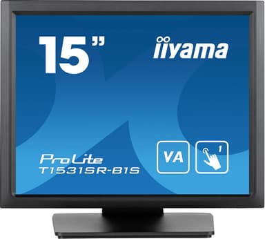 iiyama T1531SR-B1S computer monitor 38.1 cm (15") 1024 x 768 pixels XGA LCD Touchscreen Black view 2