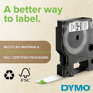 DYMO Authentic D1 Labels | Black Print on White | 19mm x 7m | Self-Adhesive Labels for LabelManager Label Printers | 10 Count view 3