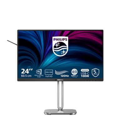 Philips 4000 series 24B2U4301/00 computer monitor 60.5 cm (23.8") 1920 x 1080 pixels Full HD LCD Grey view 1