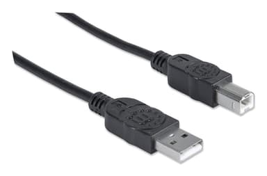 Manhattan USB-A to USB-B Cable, 5m, Male to Male, 480 Mbps (USB 2.0), Hi-Speed USB, Black, Lifetime Warranty, Equivalent to USB2HAB5M. view 3