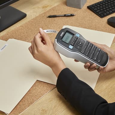 DYMO LabelManager 160 Label Maker | Handheld Label Printer with QWERTY Keyboard | Includes Black & White D1 Label Tape (12mm) | For Home & Office view 5