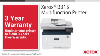 Xerox B315 A4 40ppm Wireless Duplex Copy/Print/Scan/Fax PS3 PCL5e/6 2 Trays 350 Sheets UK view 13