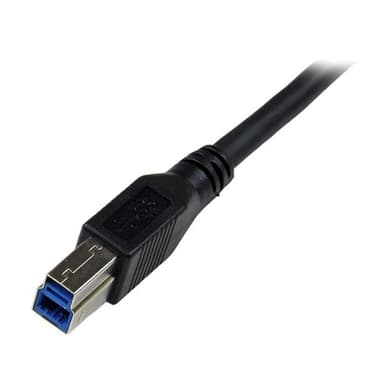 StarTech.com 1m Black SuperSpeed USB 3.0 (5Gbps) Cable - Right Angle A to B - M/M view 4