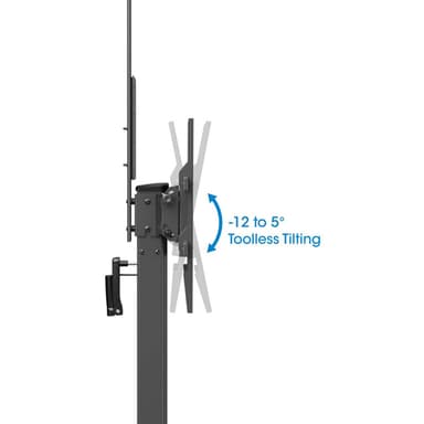 Manhattan Trolley Mount Stand for TV & Monitors (crank handle height adjust), For screens: 37" to 65", VESA compatibility: all between 200x200 to 600x400mm -check the dimensions of the four mounting holes on back of screen to ensure it fits, Max 70kg,1120 to 1570mm view 11