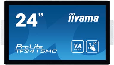 iiyama ProLite TF2415MC-B2 computer monitor 60.5 cm (23.8") 1920 x 1080 pixels Full HD LED Touchscreen Multi-user Black view 2
