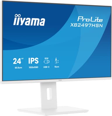 iiyama ProLite XB2497HSN-W1 computer monitor 60.5 cm (23.8") 1920 x 1080 pixels Full HD LED White view 4