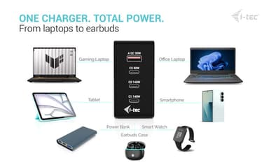 i-tec 140W Intelligent Multiport USB Charger view 6