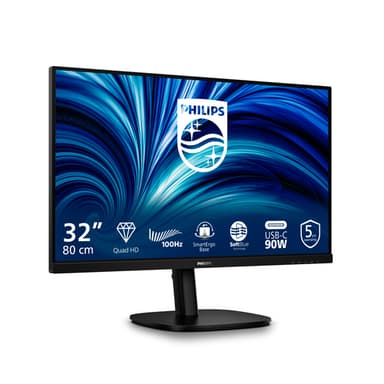 Philips 32B2U3601/00 computer monitor 80 cm (31.5") 2560 x 1440 pixels Quad HD LCD Black view 2