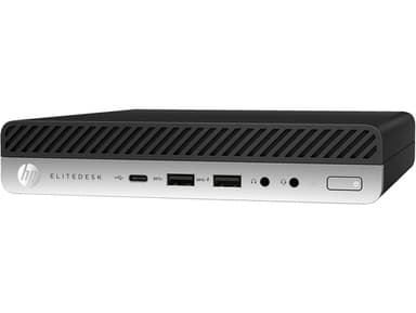 T1A HP EliteDesk 800 G5 Refurbished Intel® Core™ i5 i5-9500 8 GB DDR4-SDRAM 256 GB SSD Windows 11 Pro Mini PC Black, Silver view 2