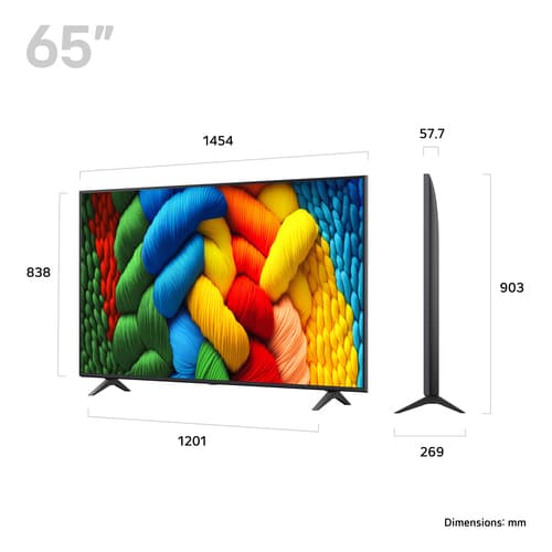 LG 65NANO80A6B.AEK TV 165.1 cm (65") 4K Ultra HD Smart TV Wi-Fi Blue