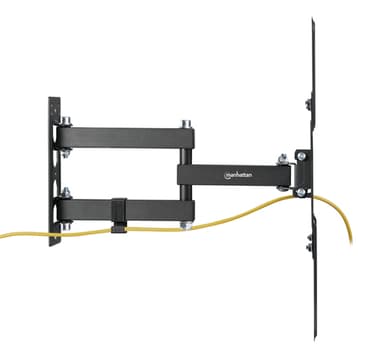 Manhattan Wall Mount for TV & Monitors (Full Motion), For screens 32" to 55", VESA compatibility: all between 100x100mm to 400x400mm - check the dimensions of the four mounting holes on back of screen to ensure it fits, Max 30kg, Black, Bracket view 11