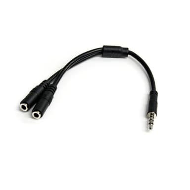 StarTech.com Headset adapter for headsets with separate headphone / microphone plugs - 3.5mm 4 position to 3 position and 2 position 3.5mm M/F view 6