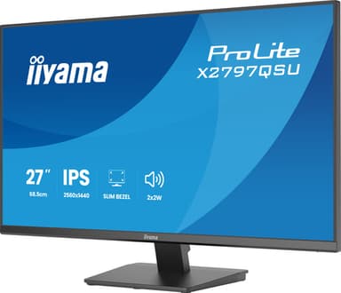 iiyama ProLite X2797QSU-B1 computer monitor 68.6 cm (27") 2560 x 1440 pixels Quad HD LED Black view 5