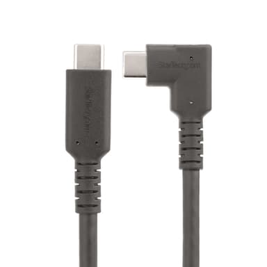 StarTech.com 3ft (1m) Rugged Right Angle USB-C Cable, USB 3.2 Gen 2 (10 Gbps), Full-Featured USB C to C Data transfer Cable, 4K 60Hz DP Alt Mode, 100W Power Delivery - 90 Degree USB Type-C Cable view 3