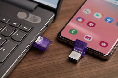 Kingston Technology DataTraveler 256GB microDuo 3C 200MB/s dual USB-A + USB-C view 10
