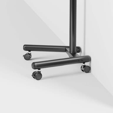 Manhattan Trolley Mount Stand for TV & Monitors, For screens: 13" to 42", VESA compatibility: all between 75X75 to 200x200mm - check the dimensions of the four mounting holes on back of screen to ensure it fits, Max 20kg, Height-adjustable to six levels, Bracket view 13