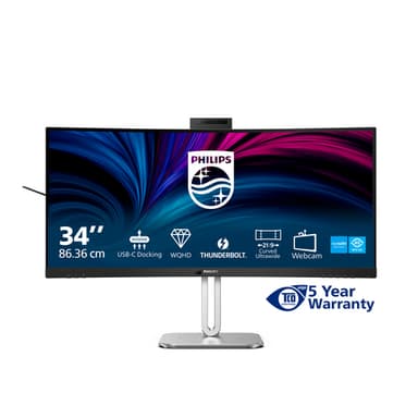 Philips 6000 series 34B2U6603CH/00 computer monitor 86.4 cm (34") 3440 x 1440 pixels Wide Quad HD LCD Grey view 3