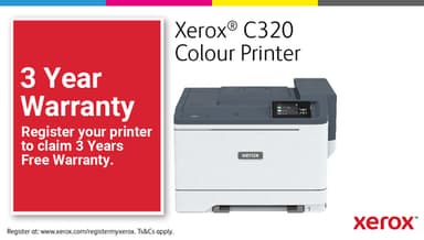 Xerox C320 A4 33ppm Wireless Duplex Printer PS3 PCL5e/6 2 Trays Total 251 Sheets view 8