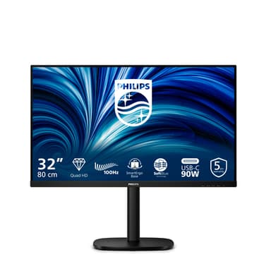 Philips 32B2U3601/00 computer monitor 80 cm (31.5") 2560 x 1440 pixels Quad HD LCD Black view 1